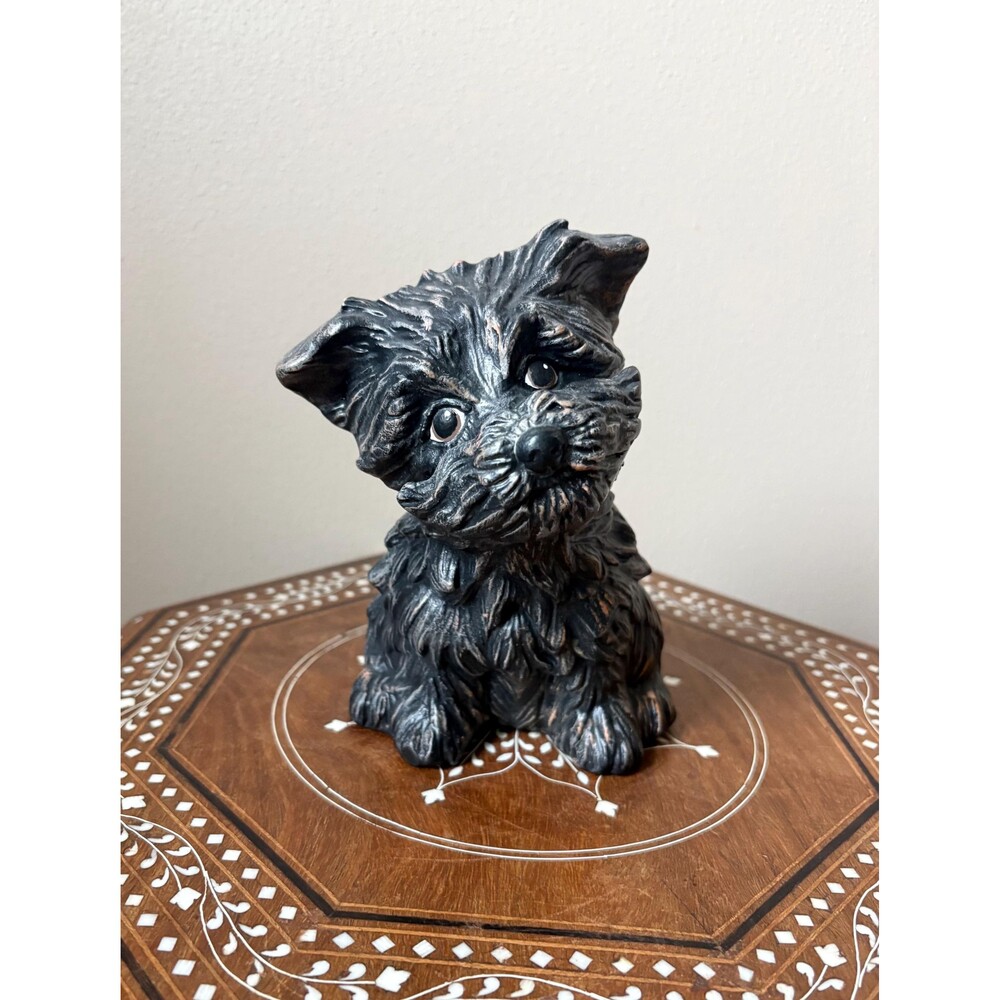Vintage Ceramic Yorkie Dog Figurine 6.5”